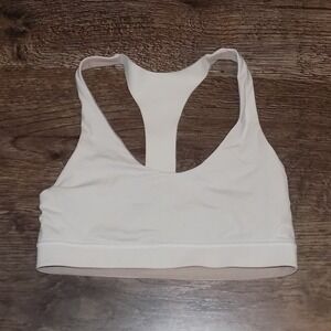 Lululemon Invigorate High Support Sports Bra Womens 8 White Excellent Racerback
